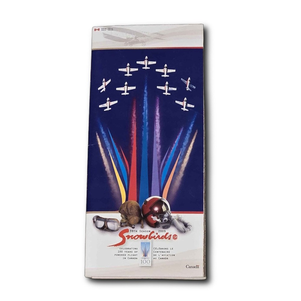 2009 Canadian Forces Snowbirds Team Program Schedule Autographed All 9 Pilots AE